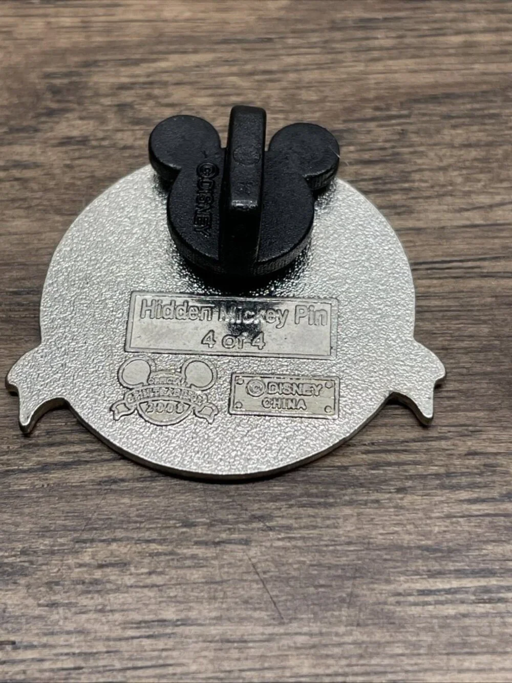 Disney Hidden Mickey Orange Pin Trading Logo Pin